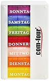 com-four® Medikamentendosierer 7 Tage - Medikamenten-Box (Morgens,...