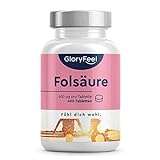 Folsäure - 400 Tabletten (13 Monate) - 400µg reine Folsäure pro...