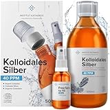 Kolloidales Silber 100% Natürlich ● 40 PPM (500 ml) ● Mit...