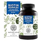 Biotin Komplex - mit Zink, Selen, Silizium & Vitamin B5 - hochdosiert...