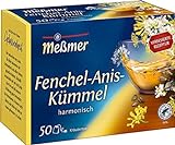 Meßmer Fenchel-Anis-Kümmel | 50 Teebeutel | Vegan | Glutenfrei |...