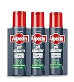 Alpecin pH Sensitiv Coffein-Shampoo S1 – 3 x 250 ml – Haarshampoo...